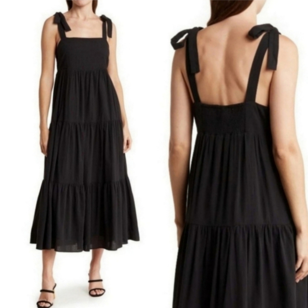 Madewell Black Sleeveless Maxi Dress